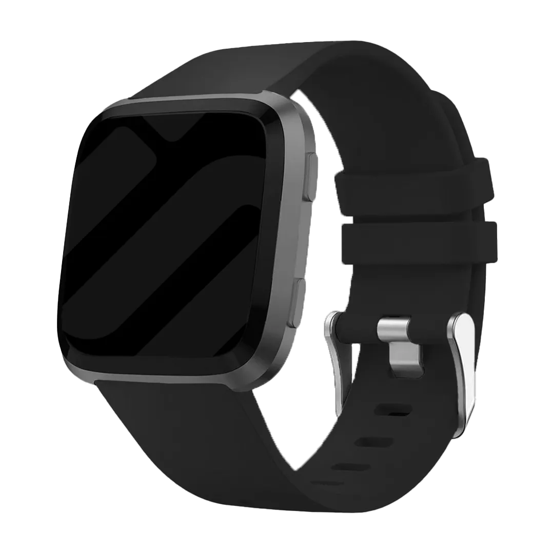 Fitbit Versa / Versa 2 Silikonarmband (Schwarz)