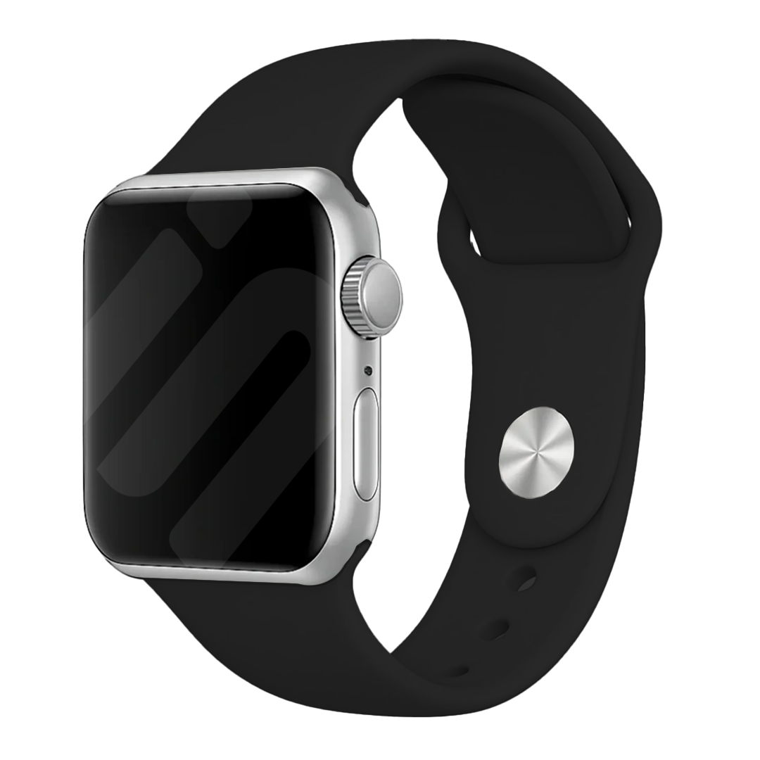 Apple Watch Silikonarmband (Schwarz)
