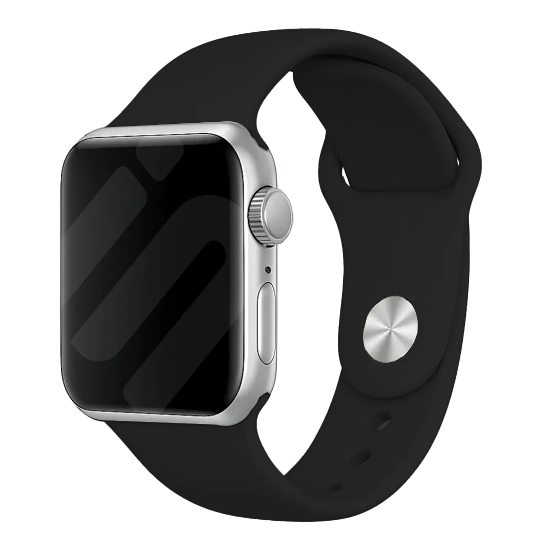 Apple Watch Silikonarmband (Schwarz)