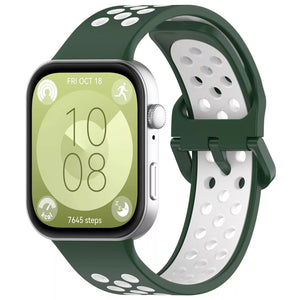 Huawei Watch Fit 4 Sport Strap (Green/White)