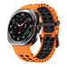 Samsung Galaxy Watch Ultra Wave Silikonarmband (Orange/Schwarz)
