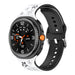 Samsung Galaxy Watch 8 - 44mm Silikonarmband mit Blumenmuster (Weiß/Schwarz)