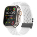 Apple Watch Silikonarmband mit P-Schnalle (Weiß)