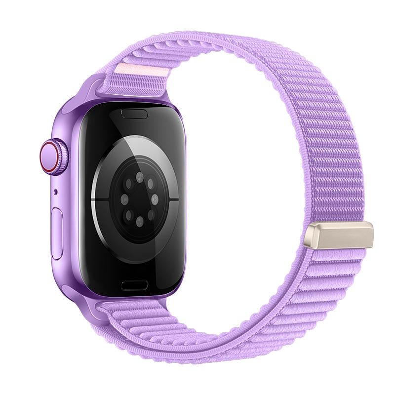 Strap-it Apple Watch Wave Nylonarmband (Lila)