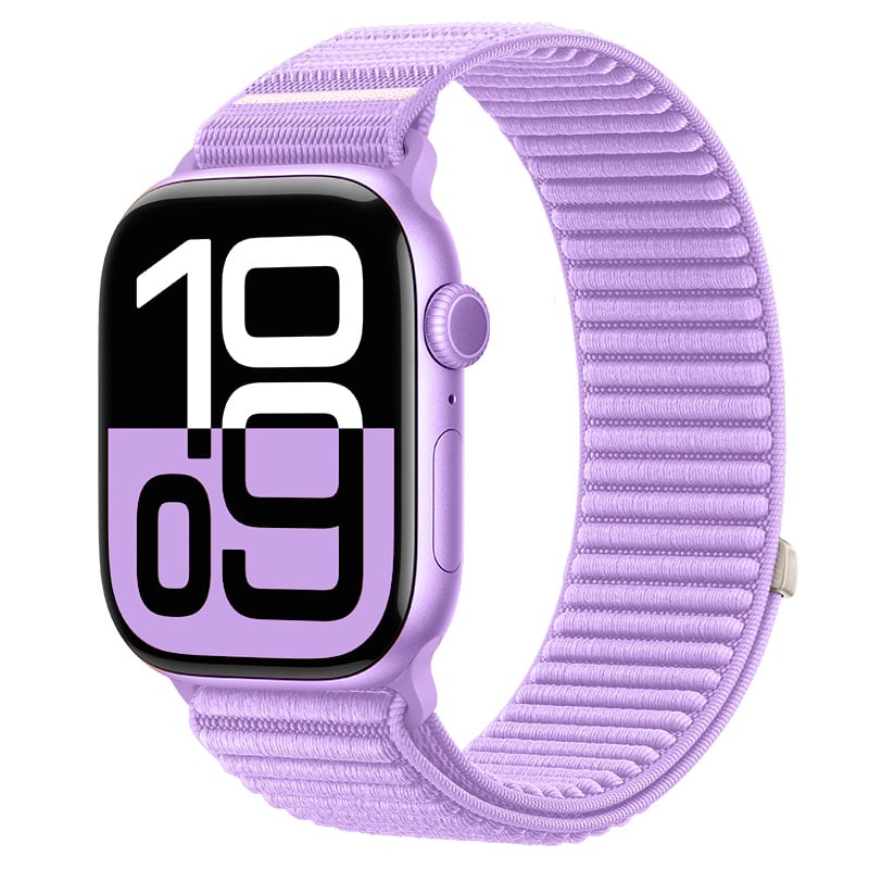 Strap-it Apple Watch Wave Nylonarmband (Lila)