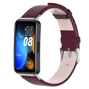 Huawei Band 10 Lederarmband (Weinrot)
