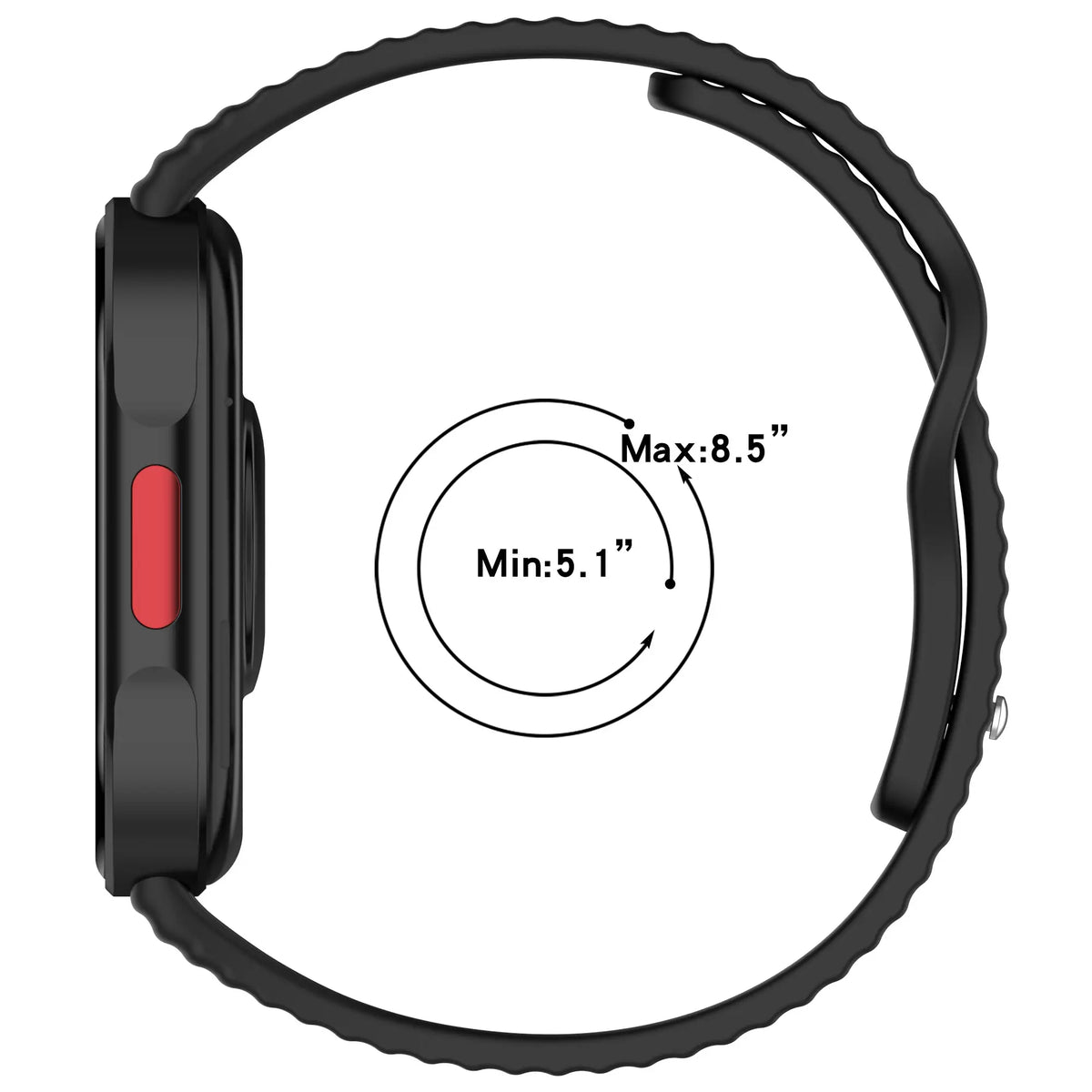 Redmi Watch 4 Silikon Classic Armband (Schwarz)