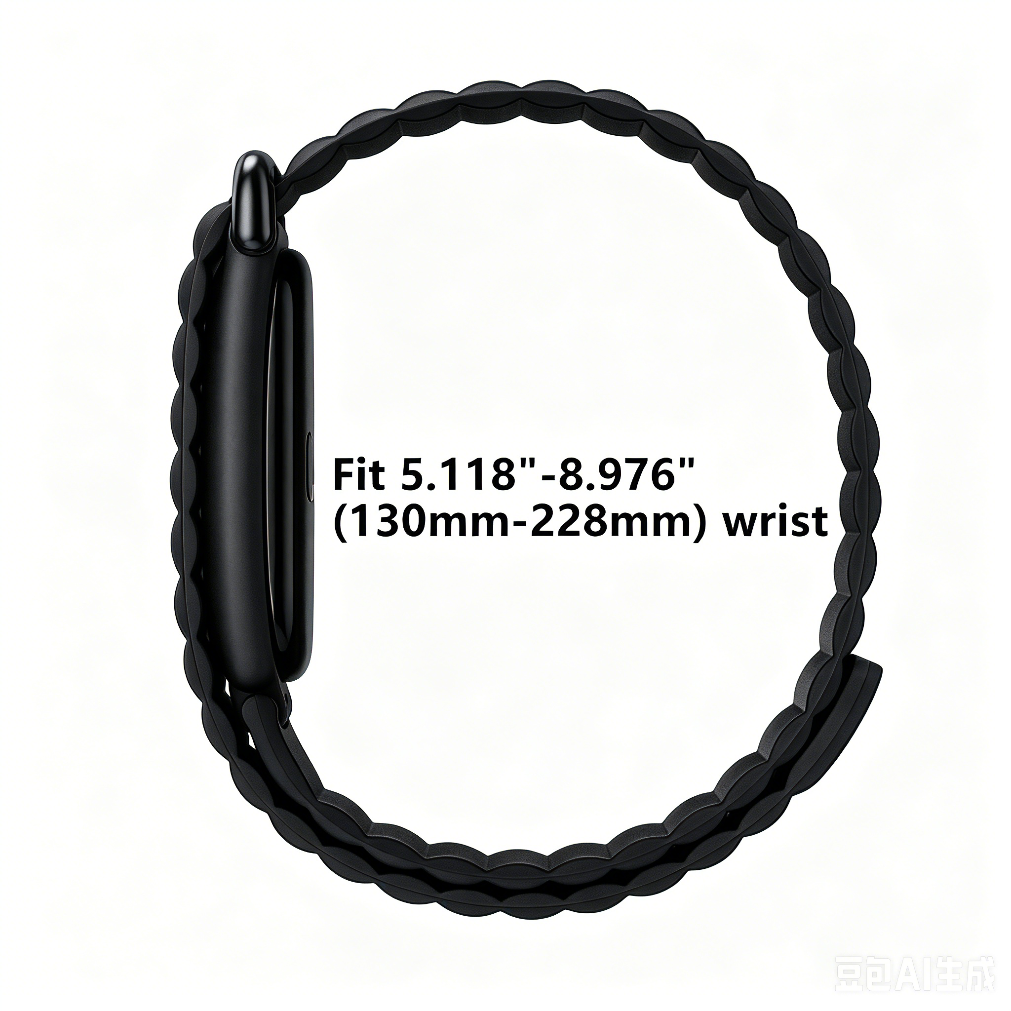 Fitbit Air Magnetisches Silikonarmband (Schwarz)