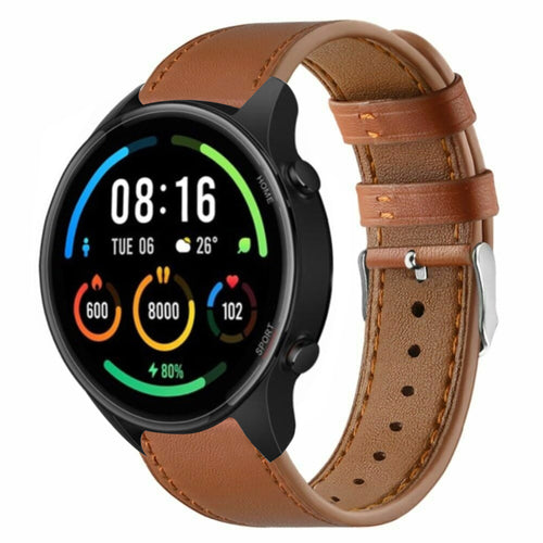 Xiaomi Mi Watch Lederarmband (glattes Braun)