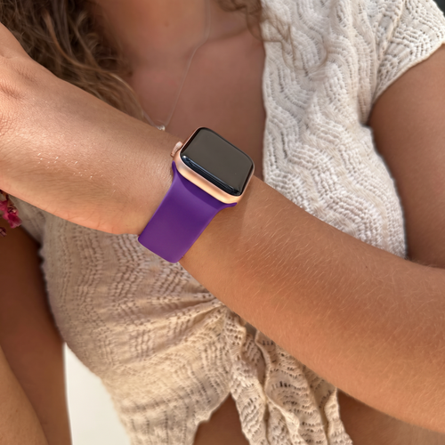 xoxo Wildhearts Apple Watch Silikonarmband (Dunkel Lila)