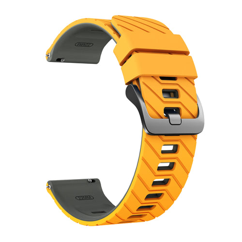 Suunto Nautic S Twill Sportarmband (Dunkelgelb/Grau)