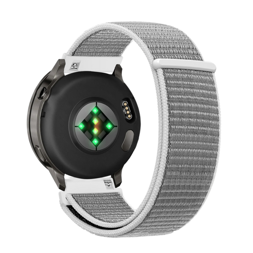 Bandz Garmin Venu 2 Nylon Loop Armband (Muschelweiß)