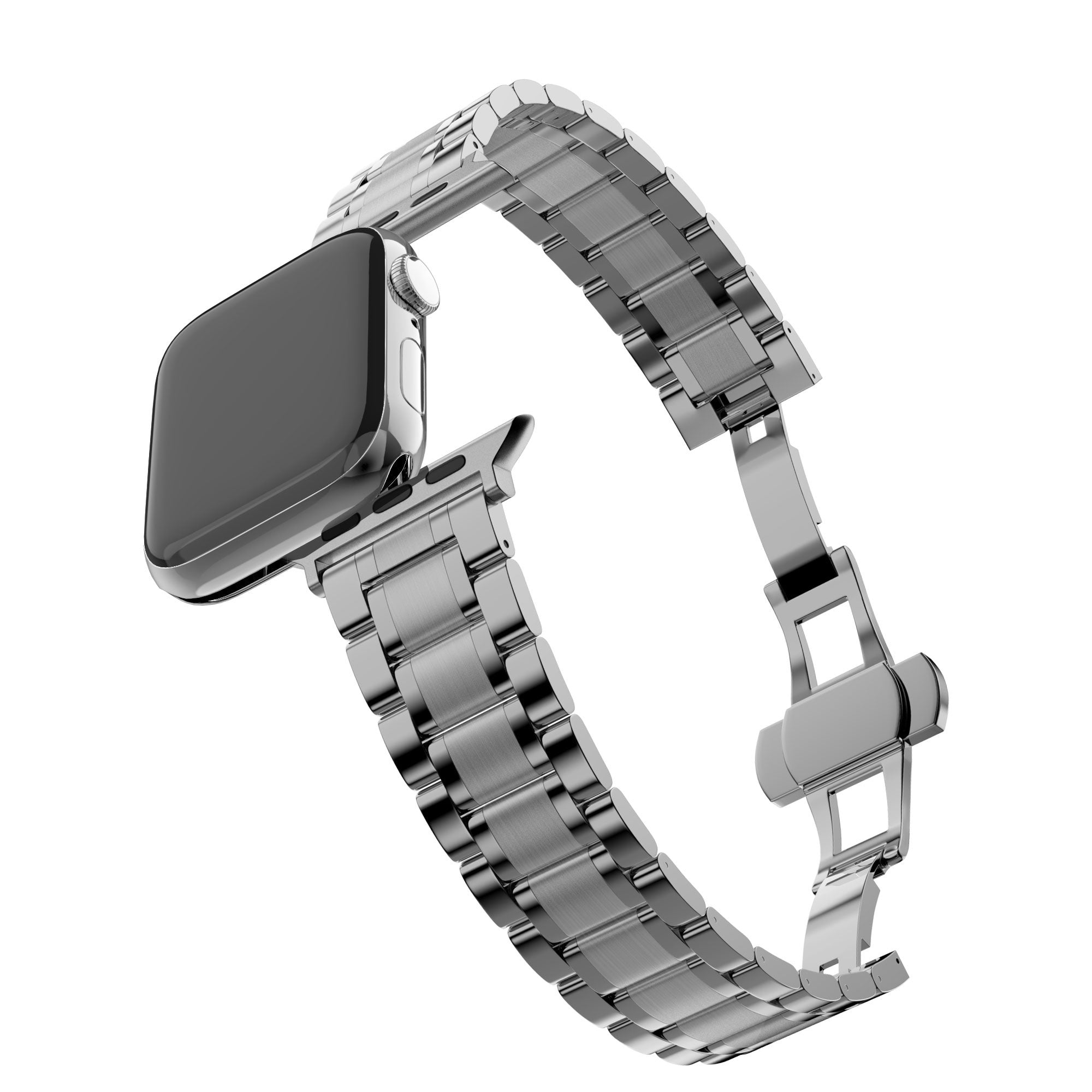 Bandz Apple Watch Ultra Steel Link Strap 'Deluxe' (Silver)