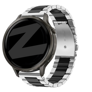 Bandz Garmin Bounce 2 Stahlarmband 'Classic' (Silber/Schwarz)