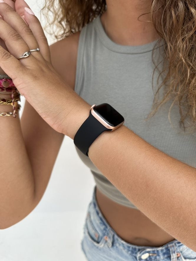 xoxo Wildhearts Apple Watch Silicone Strap (Black)