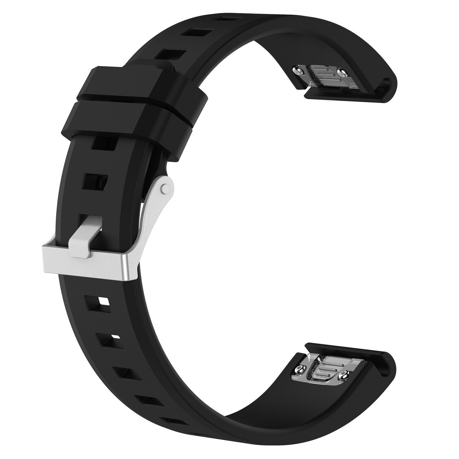 Garmin Forerunner 745 Glänzendes Silikonarmband (Schwarz)