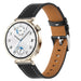 Huawei Watch 5 - 42mm 'One Push' Lederarmband (Schwarz)