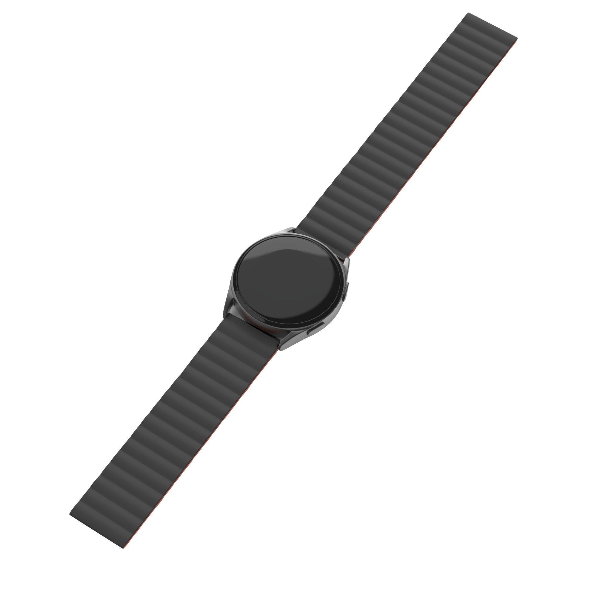 Xiaomi Watch 2 Pro Magnetisches Silikonarmband (Schwarz/Orange)