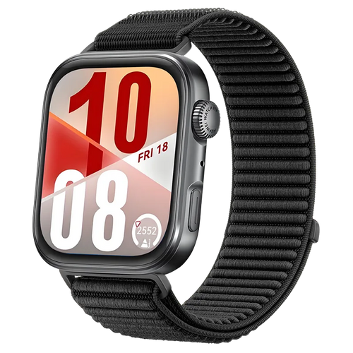 Huawei Watch Fit 4 Pro Nylon Wave Armband (Schwarz)