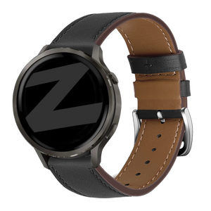Bandz Garmin Forerunner 265s Leather Strap 'Deluxe' (Black)