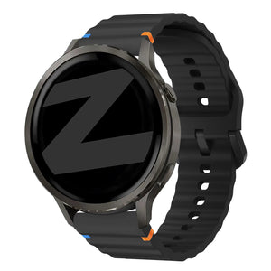 Bandz Garmin Venu 4 - 41mm Silikonarmband 'Wave' (Schwarz)