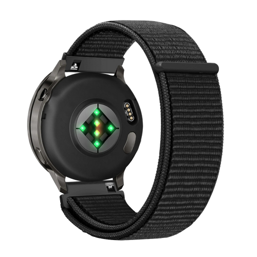 Bandz Garmin Vivoactive 4s Nylon Loop Armband (Schwarz)
