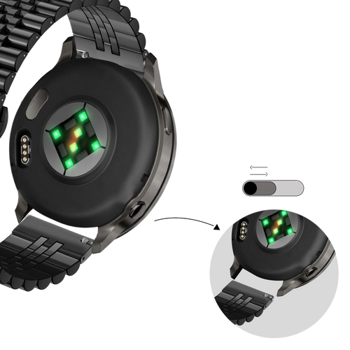 Bandz Garmin D2 Air X10 Steel Strap 'Jubilee' (Black)